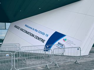 signage outside the vaccination centre