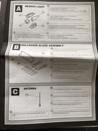 A page from the black and white instruction book