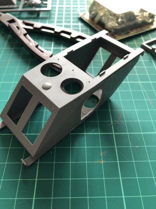 Work in progress shot of the main hull glued together