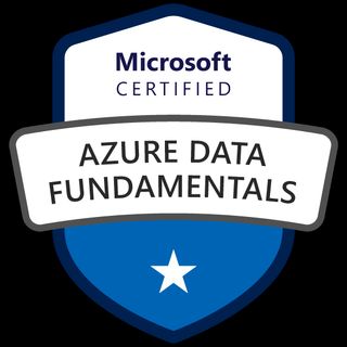 Microsoft Azure Data Fundamentals achievement badge