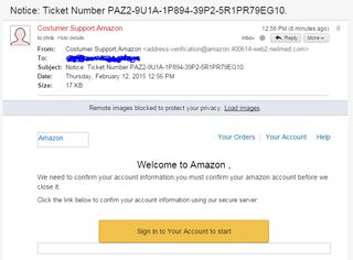 phishing attempt screenshot