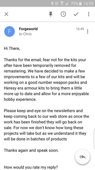Hi There,
Thanks for the email, fear not for the kits your after have been temporarily removed for remastering. We have decided to make a few improvements to a few of our kits and will be working on a good number weapon packs and Heresy era armour kits to bring them a little more up to date and allow for a more enjoyable hobby experience. Please keep and eye on the newsletters and keep coming back to our web store as once the work has been finished they will go back on sale. For now we don't know how long these projects will take but as we understand it they will be done in batches of products